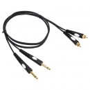 CABLU 2 RCA - 2 JACK 6.35 MONO 3M