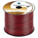 Cablu difuzor cupru 2x1.00mm rosu/negru 100m