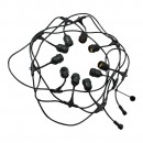 Cablu ghirlanda luminoasa Horoz Carnaval-1, fasunguri E27, 10m, interconectabila, IP44, max 750W