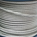 Cablu otel galvanizat fi 6mm, fire 6x19, sarcina maxima 1960Kg, greutate 12.5Kg, 100m/rola