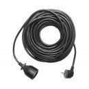 Cablu prelungitor electric 20m H05VV-F 3x1.5mm negru cu priza Schuko 16A/250V
