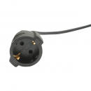 Cablu prelungitor electric 20m H05VV-F 3x1.5mm negru cu priza Schuko 16A/250V