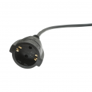 Cablu prelungitor electric 30m H05VV-F 3x1.5mm negru cu priza Schuko 16A/250V