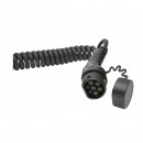 Cablu spiralat incarcare 380V, 5M, Type 2 pentru masini electrice 11KW, 16A, trifazic IP55