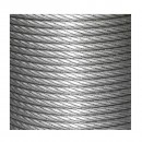 Cablu troliu otel 6x25, Ø 10mm cu inima metalica batuta 70m/rola
