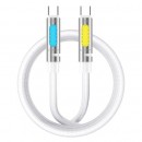 CABLU USB-C - USB - C 1.2M 240W CU RGB SI AROMATHERAPY - ALB