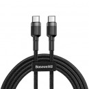CABLU USB TIP C - TIP C PD 2.0 60W 3A 1M BASEUS - GRI/NEGRU