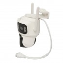 Camera de supraveghere 4 lentile, 3 obiective 12 MP, 2 CPU dual control, P2P WIFI 2.4GHz, PTZ cu senzor de miscare, night vision color, AI detectie umana si aplicatie iCSee