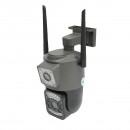 Camera de supraveghere lentila duala 4G, P2P 1080P, PTZ cu senzor de miscare, detectie umana si aplicatie V380 Pro