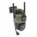 Camera de supraveghere lentila duala 6MP, WIFI P2P, rotativa 360 PTZ cu senzor de miscare, sirena, detectie umana si aplicatie iCSee