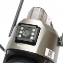 Camera de supraveghere lentila duala 6MP, WIFI P2P, rotativa 360 PTZ cu senzor de miscare, sirena, detectie umana si aplicatie iCSee