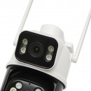 Camera de supraveghere smart P2P, WIFI, 6MP 1080P exterior, lentila dubla, PTZ senzor miscare, rotativa 360 grade, aplicatie ICSee