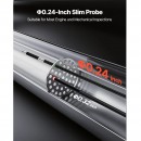 Camera endoscop cu ecran articulat 360°, 4 directii, Zoom 8X, ecran IPS HD de 4.5, lentila subțire 6.2 mm, IP67, cablu 1.5 m