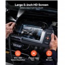 Camera endoscop cu lentila dubla si lumina led, Zoom 8X, ecran IPS HD 5, Lentila subtire 5.5 mm, IP67, cablu 5 m
