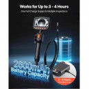Camera endoscop, ecran articulat bidirectional 180°, Zoom 8X, ecran IPS HD 4.3, lentila subțire 8 mm, IP67, cablu 1.5 m