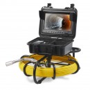 Camera inspectie endoscop Vevor Profesional, Monitor mare color HD 9”, Lungime 70 m, IP68, 12xLed, pentru conducte