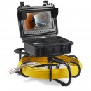Camera inspectie endoscop Vevor Profesional, Monitor mare color HD 9”, Lungime 91.5 m, IP68, 12xLed, pentru conducte