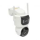Camera supraveghere 4G, WIFI 2.4GHz cu panou solar 7.6W incarcare rapida, lentila duala 4MP, rotativa 360 PTZ cu senzor de miscare, detectie umana si aplicatie iCSee