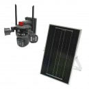 Camera supraveghere Ai 4G, WIFI 2.4GHz cu 4 obiective, panou solar 8W, rotativa 360 PTZ, detectie umana, infrarosu, alarma si aplicatie V380 Pro