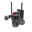 Camera supraveghere Ai 4G, WIFI 2.4GHz cu 4 obiective, panou solar 8W, rotativa 360 PTZ, detectie umana, infrarosu, alarma si aplicatie V380 Pro