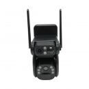 Camera supraveghere cu lentila duala 6MP, 4G, WIFI 2.4 GHz cu panou solar, baterie 9000 mAh, PTZ control, senzor miscare, detectie umana PIR, night vision si aplicatie Ubox