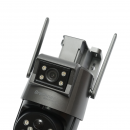 Camera supraveghere lentila duala 6 MP, 4G, WIFI 2.4 GHz cu panou solar, baterie 10000 mAh, 360 grade PTZ, detectie umana PIR, night vision si aplicatie Ubox