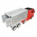 Camion electric rosu cu remorca, acumulator 12V/7Ah si telecomanda JJ2011 pentru copii 3 ani