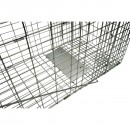 Capcana metalica robusta tip colivie pentru capturarea animalelor salbatice 78x30x32cm