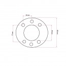 Cardan transmisie spate lungime 450mm, flansa 12x12mm model nou si model vechi pentru Tractor Forestier