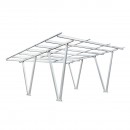 Carport 2 masini din aluminiu cu sistem, structura prinderi panouri solare fotovoltaice 8.25KW