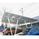 Carport 2 masini din aluminiu cu sistem, structura prinderi panouri solare fotovoltaice 8.25KW