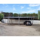 Carport 4 masini din aluminiu cu sistem printeri panouri solare fotovoltaice 13.75KW