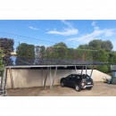 Carport 4 masini din aluminiu cu sistem printeri panouri solare fotovoltaice 13.75KW