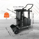 Carucior pentru aparat de sudura si accesorii, Otel, max 120 kg, 2 niveluri, 750x710x480 mm