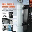 Carucior pentru aparat de sudura si accesorii, Otel, max 120 kg, 2 niveluri, 750x710x480 mm
