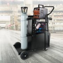 Carucior pentru aparat de sudura si accesorii, Otel, max 120 kg, 2 niveluri, 750x710x480 mm