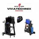 Carucior pentru aparat de sudura si accesorii, Vivatechnix VMD-1080, Otel, roti cu rulmenti, max 75 kg, 3 niveluri