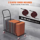 Carucior pentru scaune pliante, Otel, 1000x510x1090 mm, Capacitate 12 scaune, max 50 kg