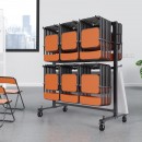 Carucior pentru scaune pliante, Otel, 1830x860x1820 mm, Capacitate 84 scaune, max 240 kg