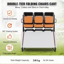 Carucior pentru scaune pliante, Otel, 1830x860x1820 mm, Capacitate 84 scaune, max 240 kg