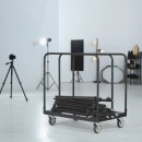 Carucior pentru transport placi gips-carton, maxim 680 Kg, Otel, 4 x roti, 975 x 610 x 990 mm