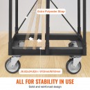 Carucior pentru transport placi gips-carton, maxim 680 Kg, Otel, 4 x roti, 975 x 610 x 990 mm