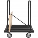 Carucior pentru transport placi gips-carton, maxim 800 Kg, 10 placi, Otel, 4 x roti, 1150 x 740 x 995 mm