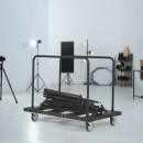 Carucior pentru transport placi gips-carton, maxim 800 Kg, 10 placi, Otel, 4 x roti, 1150 x 740 x 995 mm