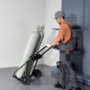 Carucior transport 2 butelii pentru sudura, 2 x roti, max 200 kg,  500 x 720 x 1120 mm, otel