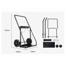 Carucior transport 2 butelii pentru sudura, 2 x roti, max 200 kg,  500 x 720 x 1120 mm, otel
