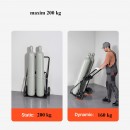 Carucior transport 2 butelii pentru sudura, 2 x roti, max 200 kg,  500 x 720 x 1120 mm, otel