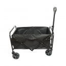 Carucior transport pliabil de gradina si camping cu roti, maner extensibil, cadru metalic, material textil 70x48x47cm Breckner Germany