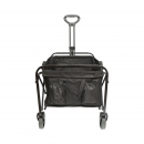 Carucior transport pliabil de gradina si camping cu roti, maner extensibil, cadru metalic, material textil 70x48x47cm Breckner Germany