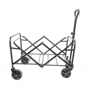 Carucior transport pliabil de gradina si camping cu roti, maner extensibil, cadru metalic, material textil 70x48x47cm Breckner Germany